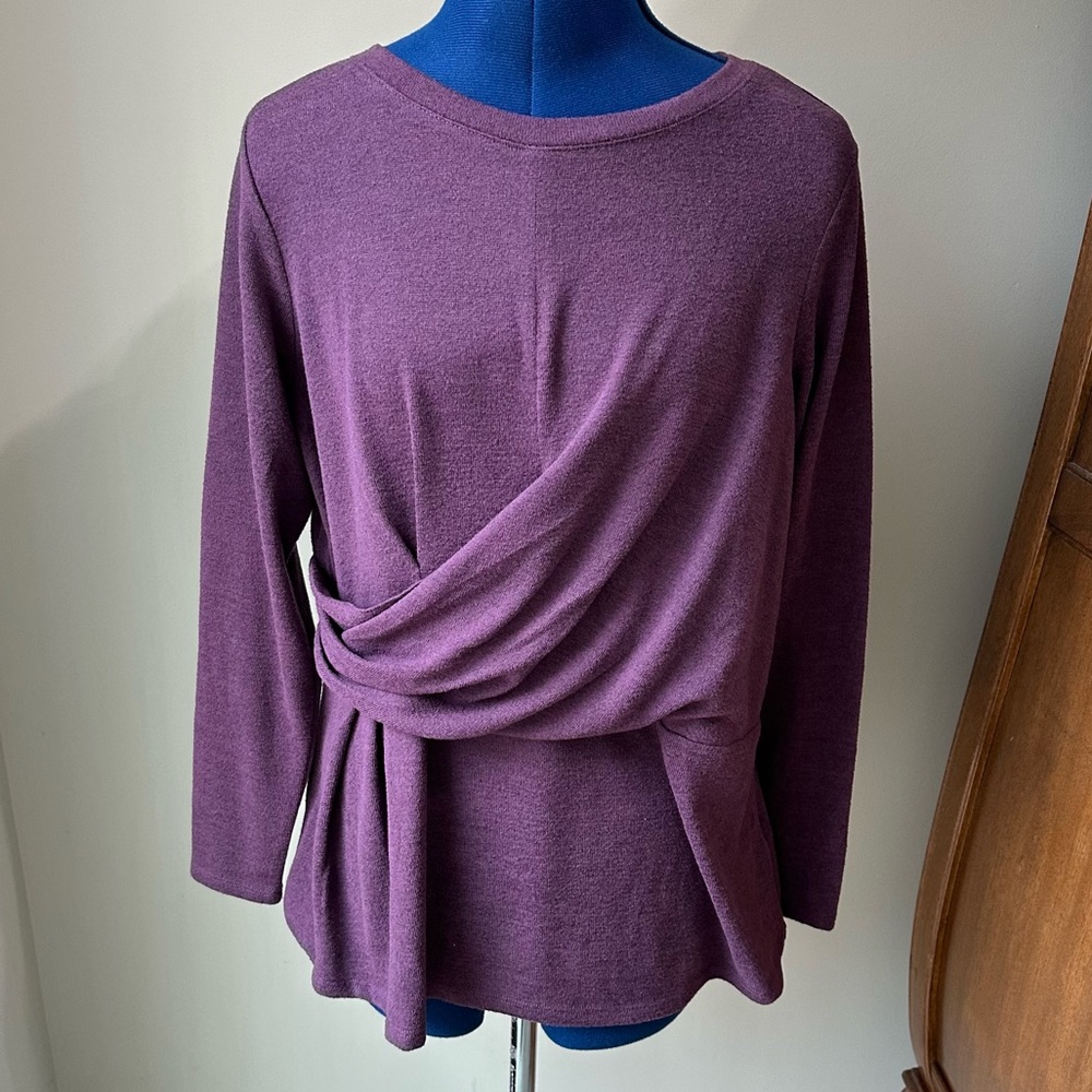 Purple DG2 wrap sweater